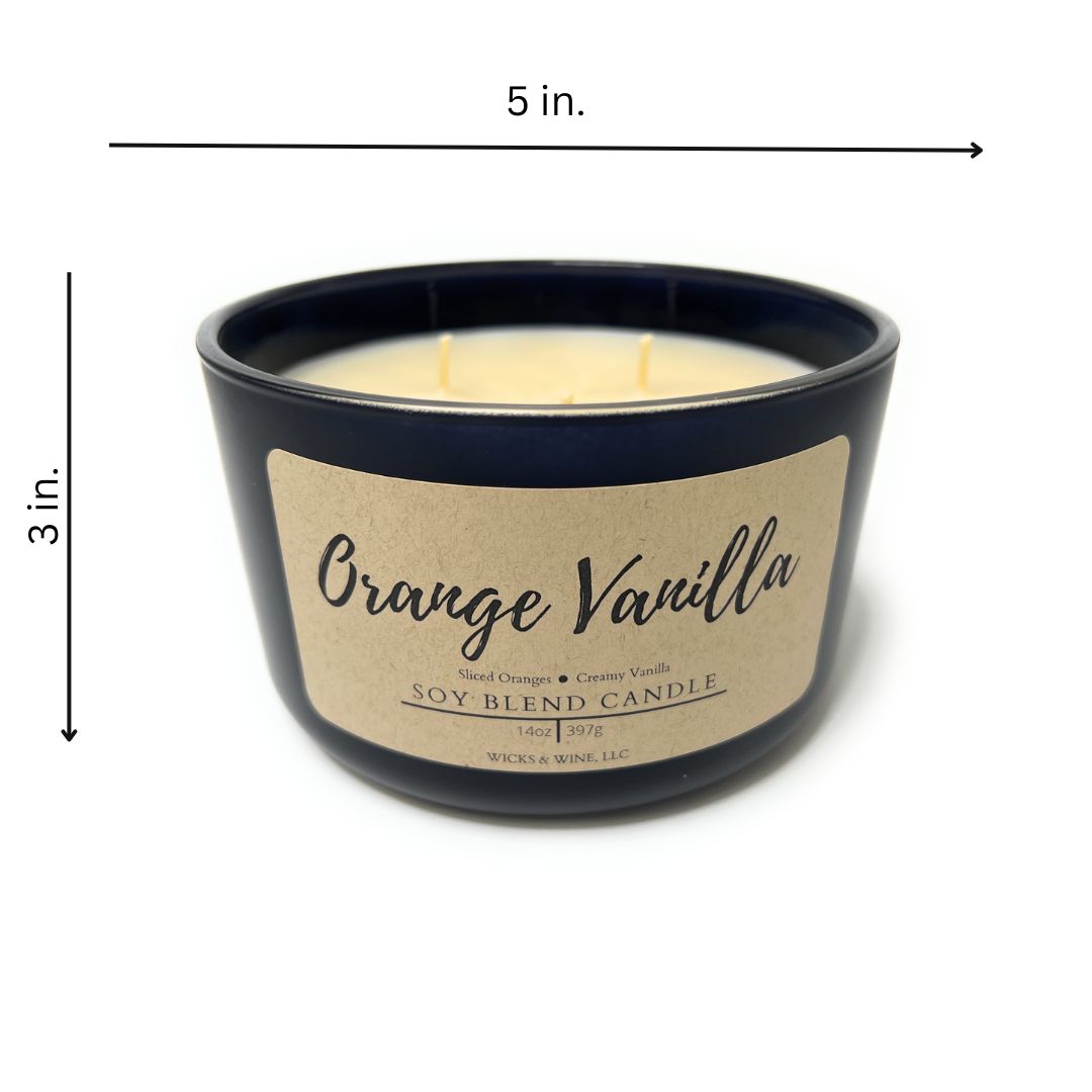 Orange Vanilla 3 Wick Candle