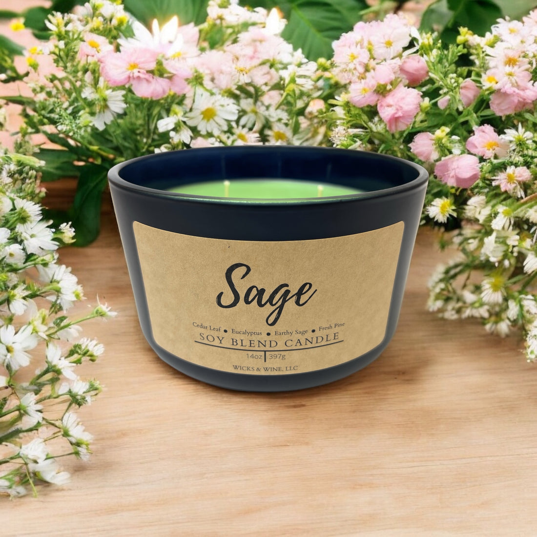 Sage 3 Wick Candle