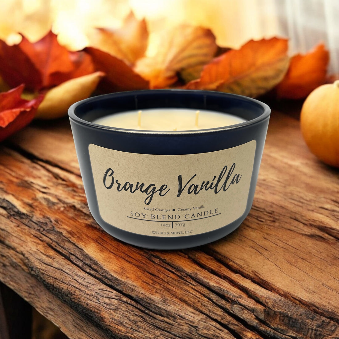 Orange Vanilla 3 Wick Candle